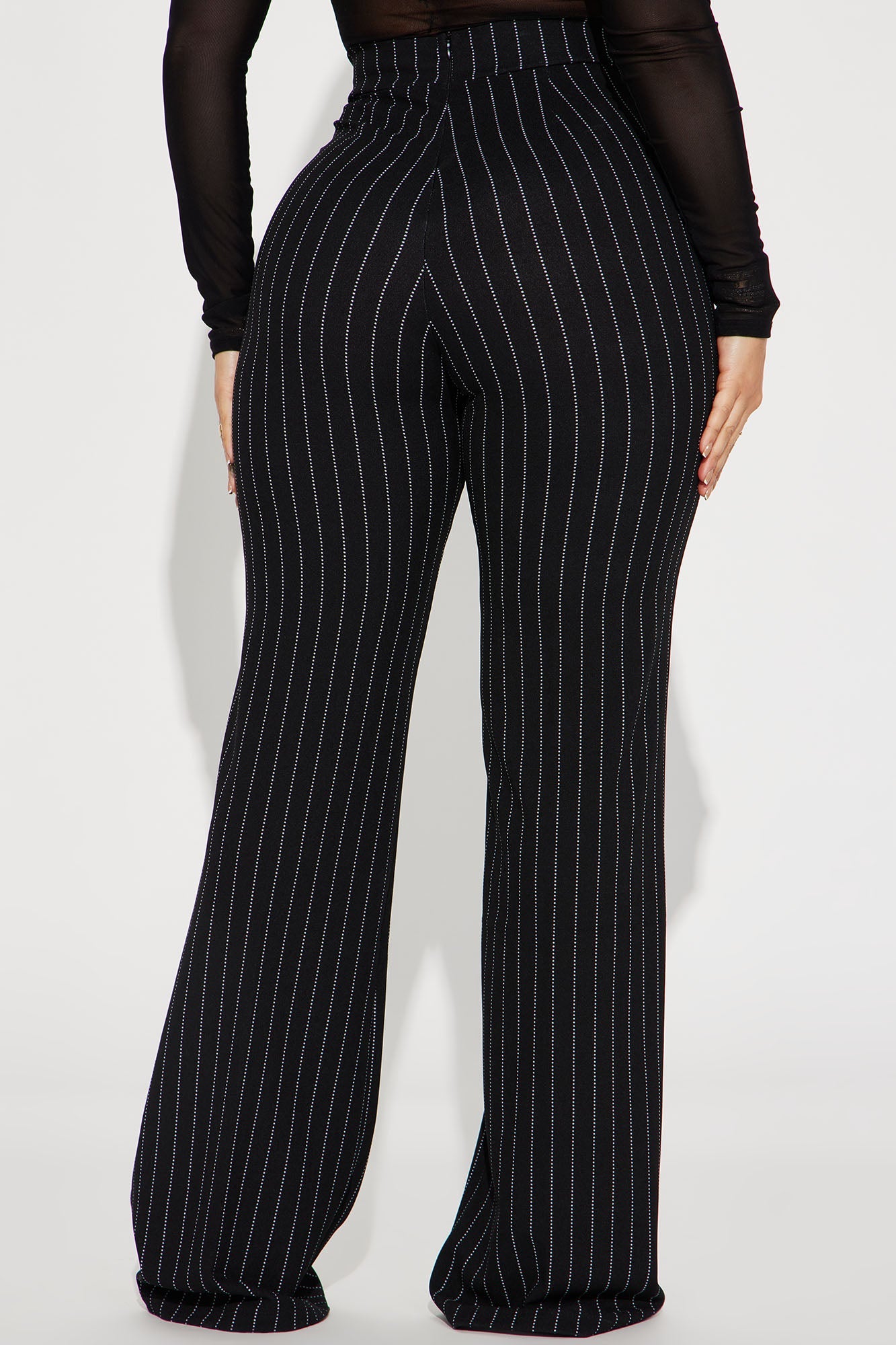 Pinstripe High Waisted Dress Pants